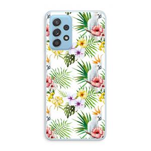 CaseCompany Gele kuif: Samsung Galaxy A73 Transparant Hoesje