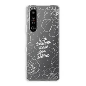 CaseCompany Good stories: Sony Xperia 1 III Transparant Hoesje