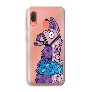 CaseCompany Lama: Samsung Galaxy A20e Transparant Hoesje