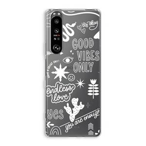 CaseCompany Good vibes: Sony Xperia 1 III Transparant Hoesje
