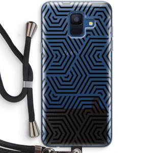 CaseCompany Magic pattern: Samsung Galaxy A6 (2018) Transparant Hoesje met koord