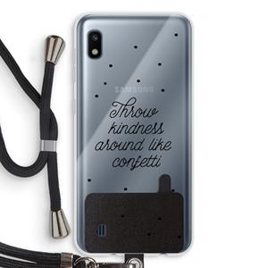 CaseCompany Confetti: Samsung Galaxy A10 Transparant Hoesje met koord