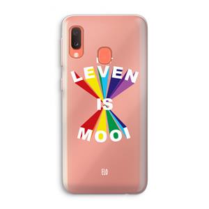 CaseCompany Het Leven Is Mooi: Samsung Galaxy A20e Transparant Hoesje