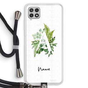 CaseCompany Green Brush: Samsung Galaxy A22 4G Transparant Hoesje met koord