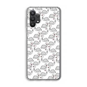 CaseCompany Zwanen: Samsung Galaxy A32 5G Transparant Hoesje