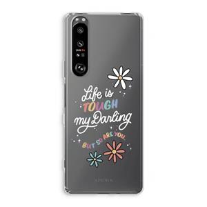 CaseCompany Tough Life: Sony Xperia 1 III Transparant Hoesje