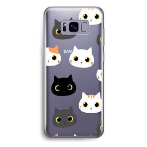 CaseCompany Katten: Samsung Galaxy S8 Plus Transparant Hoesje