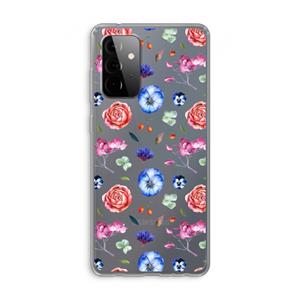 CaseCompany Bloemetjes: Samsung Galaxy A72 Transparant Hoesje