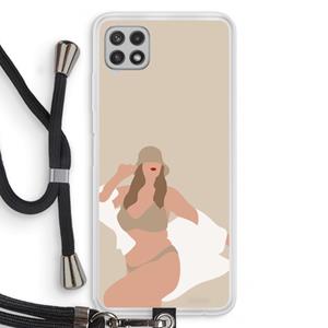 CaseCompany One of a kind: Samsung Galaxy A22 4G Transparant Hoesje met koord
