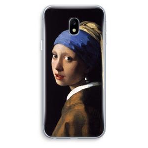 CaseCompany The Pearl Earring: Samsung Galaxy J3 (2017) Transparant Hoesje