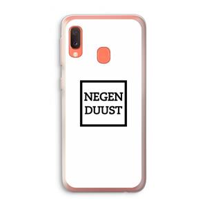 CaseCompany Negenduust vierkant: Samsung Galaxy A20e Transparant Hoesje