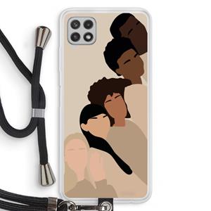 CaseCompany Sweet creatures: Samsung Galaxy A22 4G Transparant Hoesje met koord