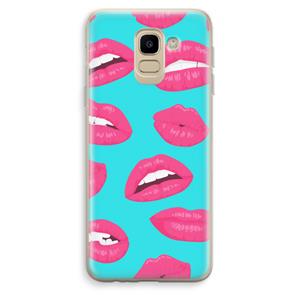 CaseCompany Bite my lip: Samsung Galaxy J6 (2018) Transparant Hoesje