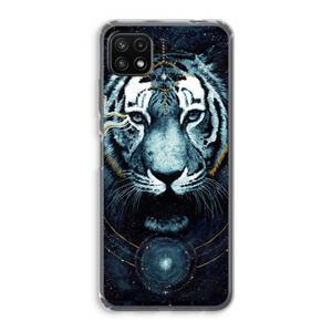 CaseCompany Darkness Tiger: Samsung Galaxy A22 5G Transparant Hoesje