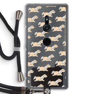 CaseCompany Ponys: Sony Xperia XZ2 Transparant Hoesje met koord