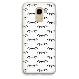 CaseCompany Wimpers: Samsung Galaxy J6 (2018) Transparant Hoesje