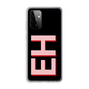 CaseCompany Monogram: Samsung Galaxy A72 Transparant Hoesje