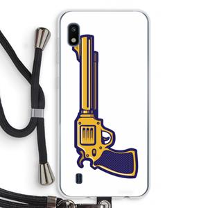 CaseCompany Pew Pew Pew: Samsung Galaxy A10 Transparant Hoesje met koord