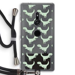 CaseCompany Dinos: Sony Xperia XZ2 Transparant Hoesje met koord