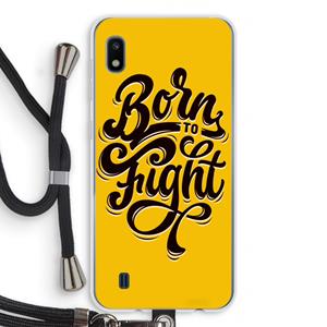 CaseCompany Born to Fight: Samsung Galaxy A10 Transparant Hoesje met koord