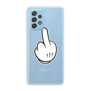 CaseCompany Middle finger black: Samsung Galaxy A73 Transparant Hoesje