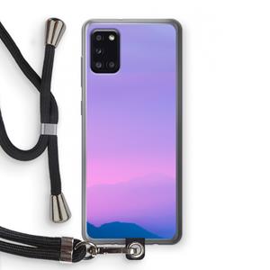 CaseCompany Sunset pastel: Samsung Galaxy A31 Transparant Hoesje met koord