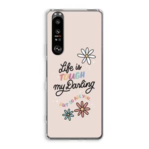 CaseCompany Tough Life: Sony Xperia 1 III Transparant Hoesje