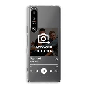 CaseCompany Music Player: Sony Xperia 1 III Transparant Hoesje