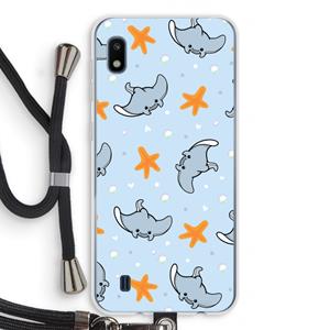 CaseCompany Manta: Samsung Galaxy A10 Transparant Hoesje met koord