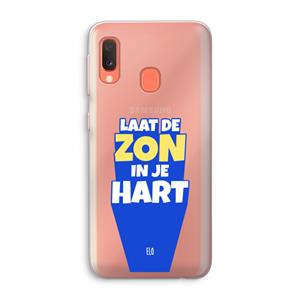 CaseCompany Laat de zon in je hart: Samsung Galaxy A20e Transparant Hoesje