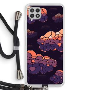 CaseCompany Patroon Wolken: Samsung Galaxy A22 4G Transparant Hoesje met koord