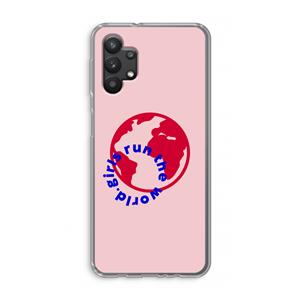 CaseCompany Run The World: Samsung Galaxy A32 5G Transparant Hoesje