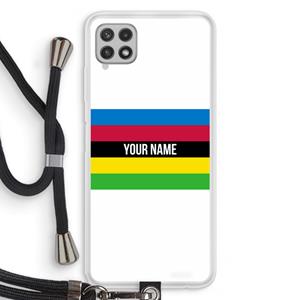 CaseCompany WK Wielrennen: Samsung Galaxy A22 4G Transparant Hoesje met koord