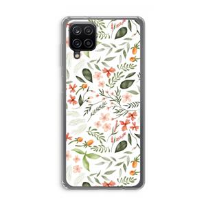 CaseCompany Sweet little flowers: Samsung Galaxy A12 Transparant Hoesje
