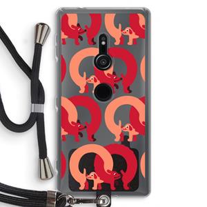 CaseCompany Dogs: Sony Xperia XZ2 Transparant Hoesje met koord