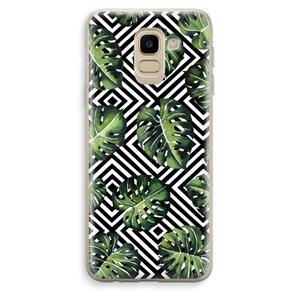 CaseCompany Geometrische jungle: Samsung Galaxy J6 (2018) Transparant Hoesje