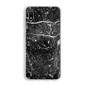 CaseCompany Zwart marmer: Samsung Galaxy A10 Transparant Hoesje