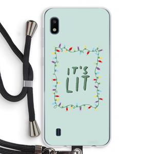 CaseCompany It's Lit: Samsung Galaxy A10 Transparant Hoesje met koord