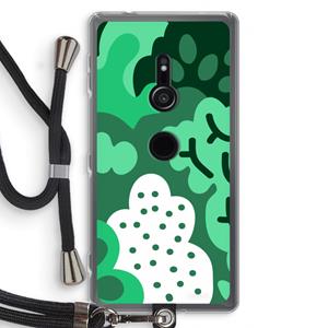 CaseCompany Bushes: Sony Xperia XZ2 Transparant Hoesje met koord