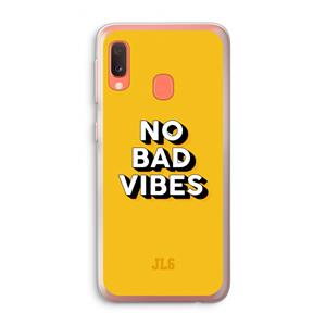 CaseCompany No Bad Vibes: Samsung Galaxy A20e Transparant Hoesje