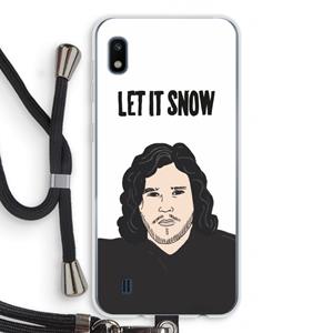 CaseCompany Let It Snow: Samsung Galaxy A10 Transparant Hoesje met koord