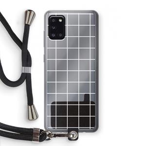 CaseCompany Rooster 2: Samsung Galaxy A31 Transparant Hoesje met koord