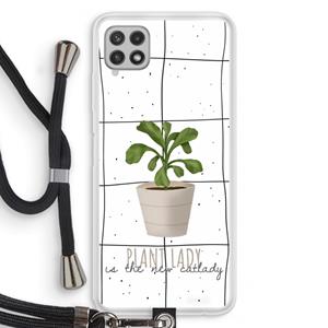 CaseCompany Kamerplant op vensterruit: Samsung Galaxy A22 4G Transparant Hoesje met koord