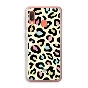 CaseCompany Leopard pattern: Samsung Galaxy A20e Transparant Hoesje