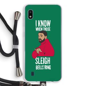 CaseCompany Sleigh Bells Ring: Samsung Galaxy A10 Transparant Hoesje met koord