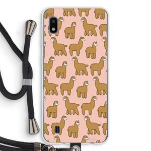 CaseCompany Alpacas: Samsung Galaxy A10 Transparant Hoesje met koord