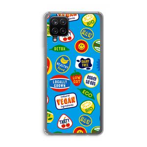 CaseCompany Fruitsticker: Samsung Galaxy A12 Transparant Hoesje
