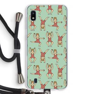 CaseCompany Gymboys: Samsung Galaxy A10 Transparant Hoesje met koord