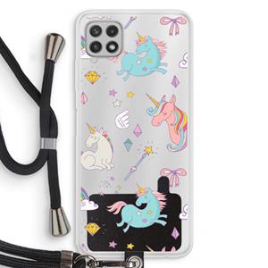CaseCompany Fantasiewereld: Samsung Galaxy A22 4G Transparant Hoesje met koord