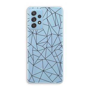 CaseCompany Geometrische lijnen zwart: Samsung Galaxy A73 Transparant Hoesje